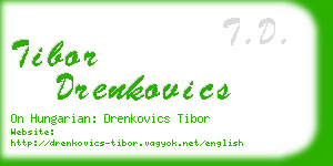 tibor drenkovics business card